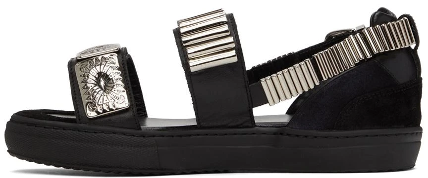 Toga Pulla Black Buckles Flat Sandals 3