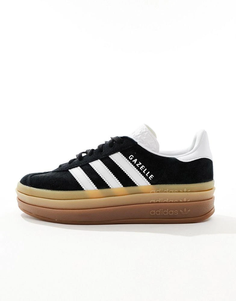 Adidas adidas Originals Gazelle Bold trainers in black and white 2