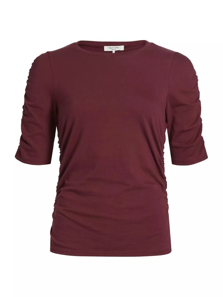 Rag & Bone Juliet Shirred Short-Sleeve T-Shirt 1