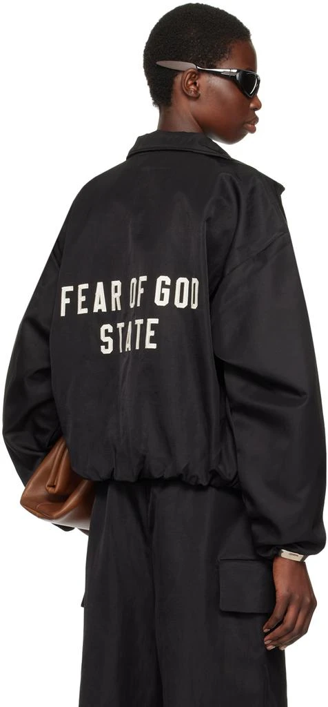 Essentials Black Recycled Nylon Track Jacket 3