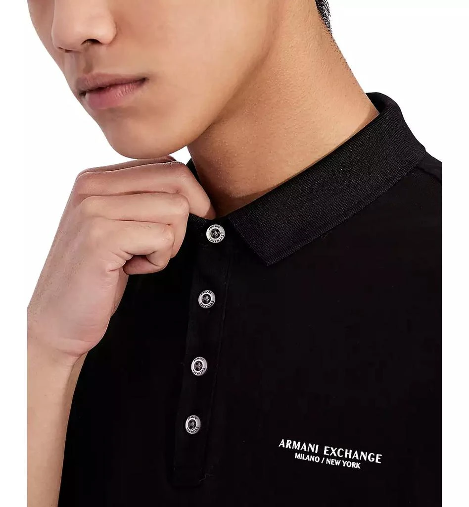Armani Exchange Men's Milano/New York Logo-Print Polo Shirt 4