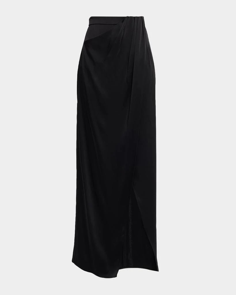 LAPOINTE Satin Wrap Maxi Skirt 1