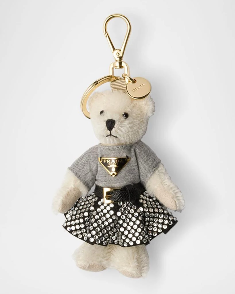 Prada Teddy Bag Charm with Metal Ring