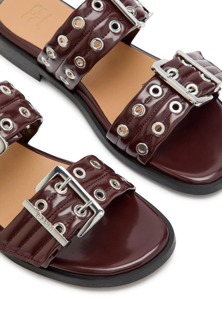 Ganni Feminine Buckle faux leather sliders 3