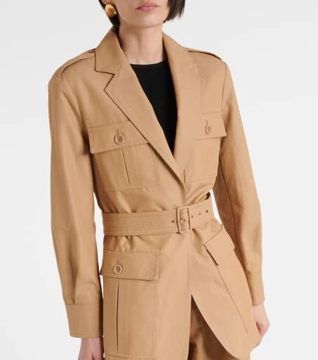 Max Mara Pacos belted cotton canvas jacket 4