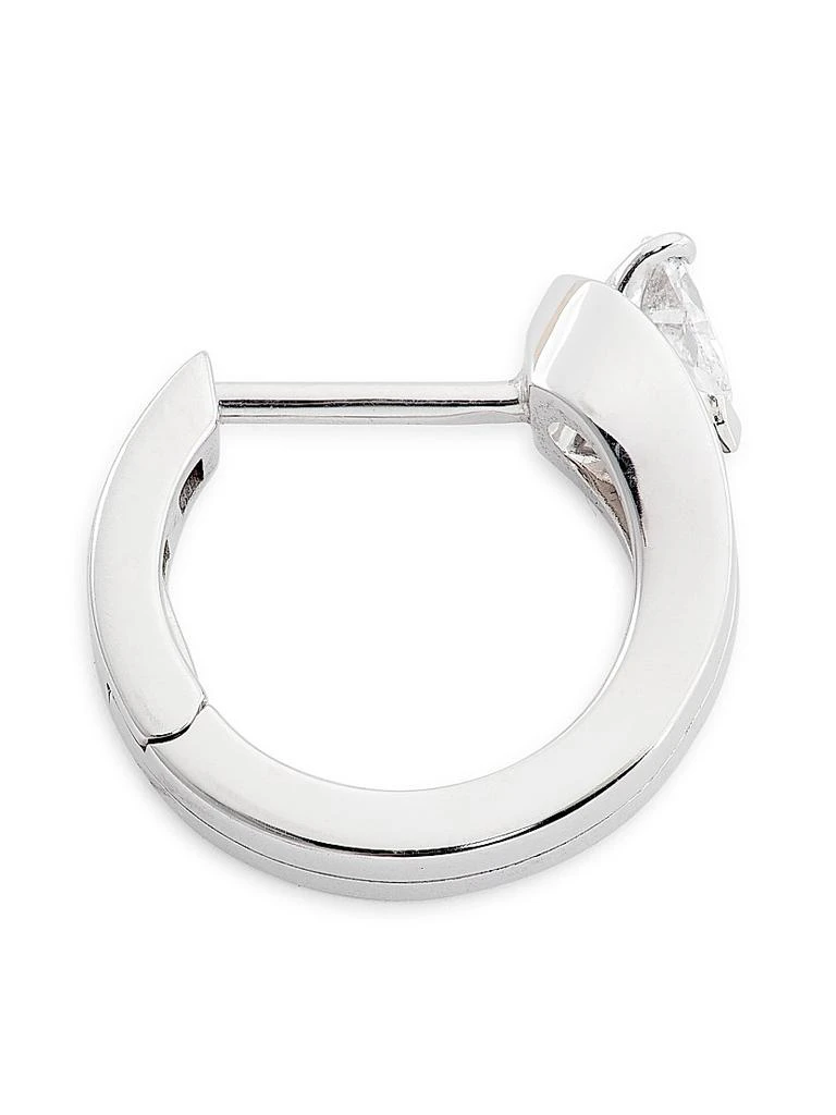 Repossi Serti Inversé 18K White Gold & Diamond Single Hoop Earring 4