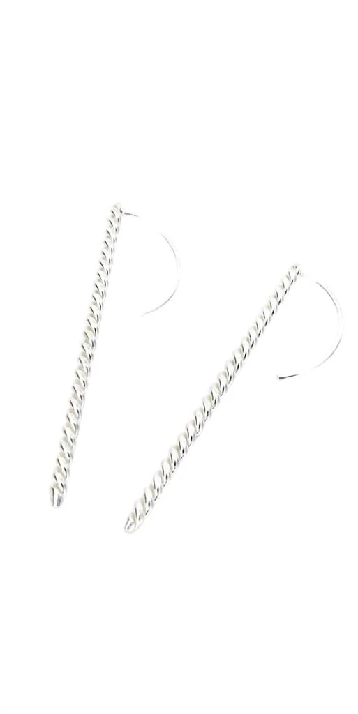 Jessica Elliot Women
s Layla Long Twist Earrings In Sterling Silver