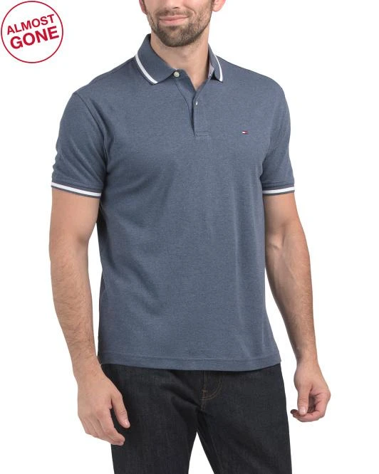 Tommy Hilfiger Richard Heather Tipped Short Sleeve Polo