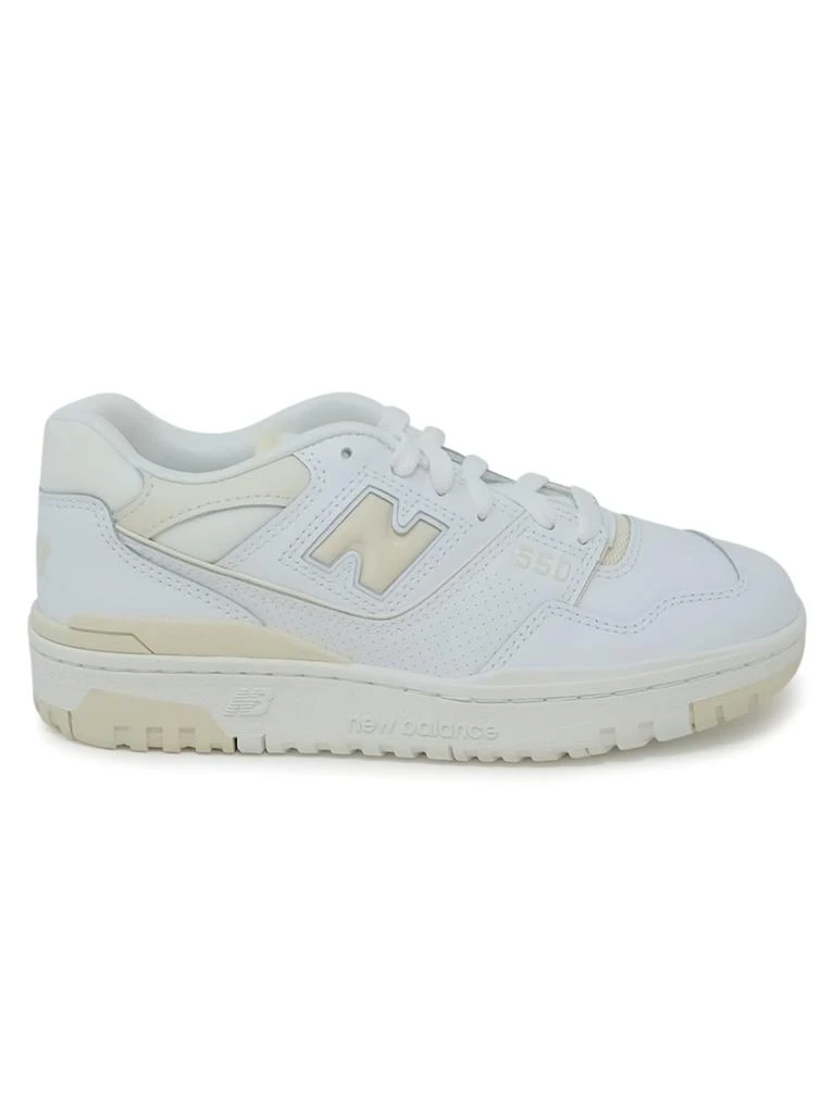 New Balance White Leather Sneaker 1