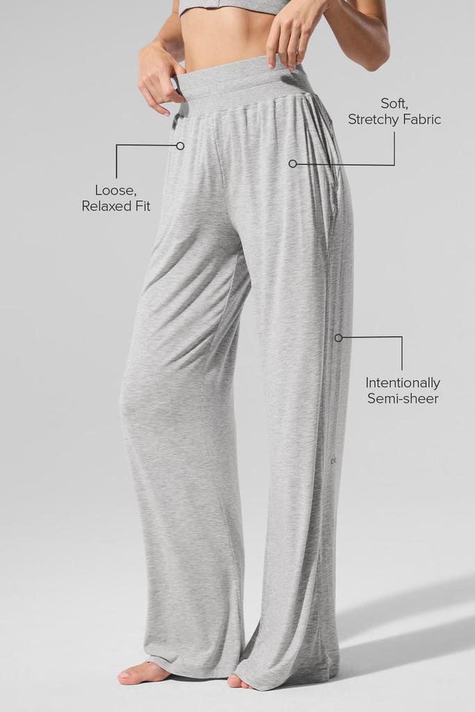Alo Semi-Sheer Delicate Lounge Flare Pant - Taupe