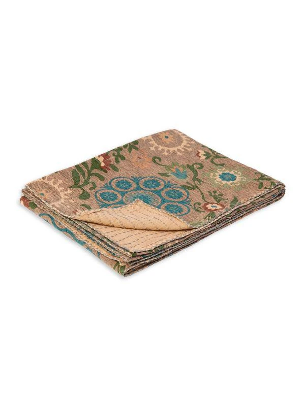 TAJ HOTEL Taj Hotel Kantha Cotton Throw 2