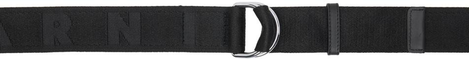 Marni Black Slider Logo Belt