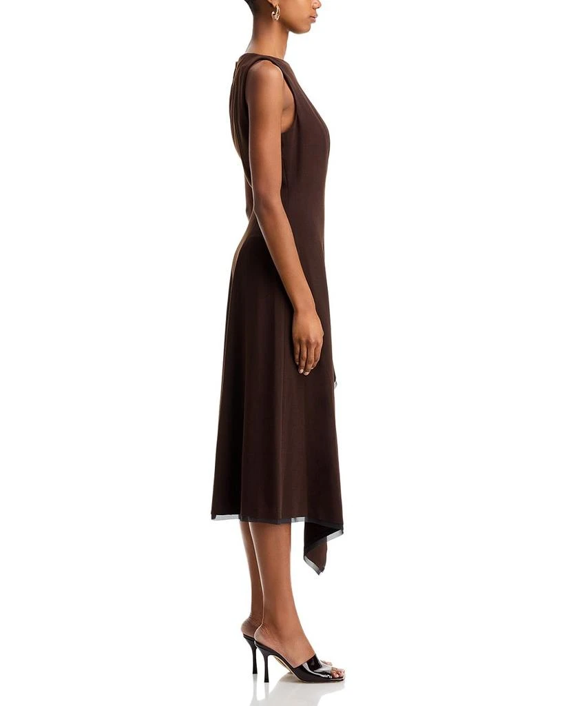 Jason Wu Boat Neck Fit and Flare Crepe Dress 5