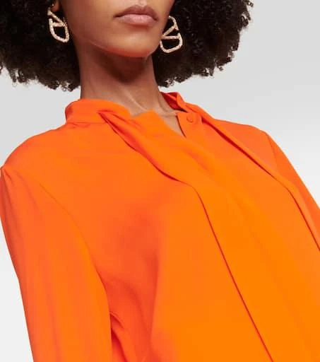 Valentino Scarf neckline silk shirt 4