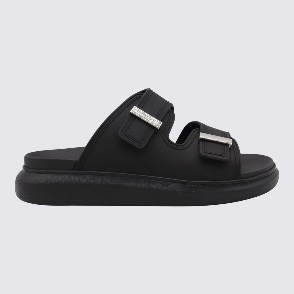 Alexander McQueen Alexander McQueen Black Leather Hybrid Sandals 1