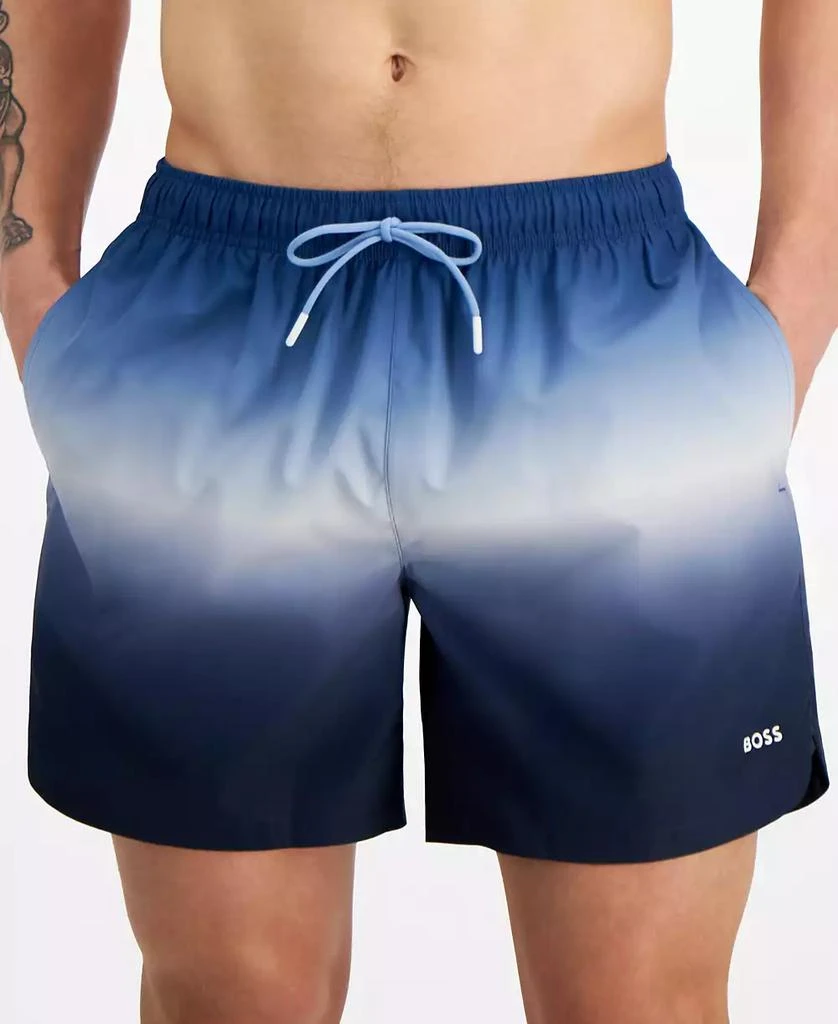 Hugo Boss Men's Color Gradient 5.9" Swim Trunks, Created for Macy's 5