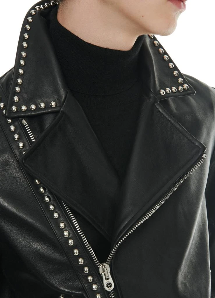 Fursac Calfskin leather jacket with studs 4