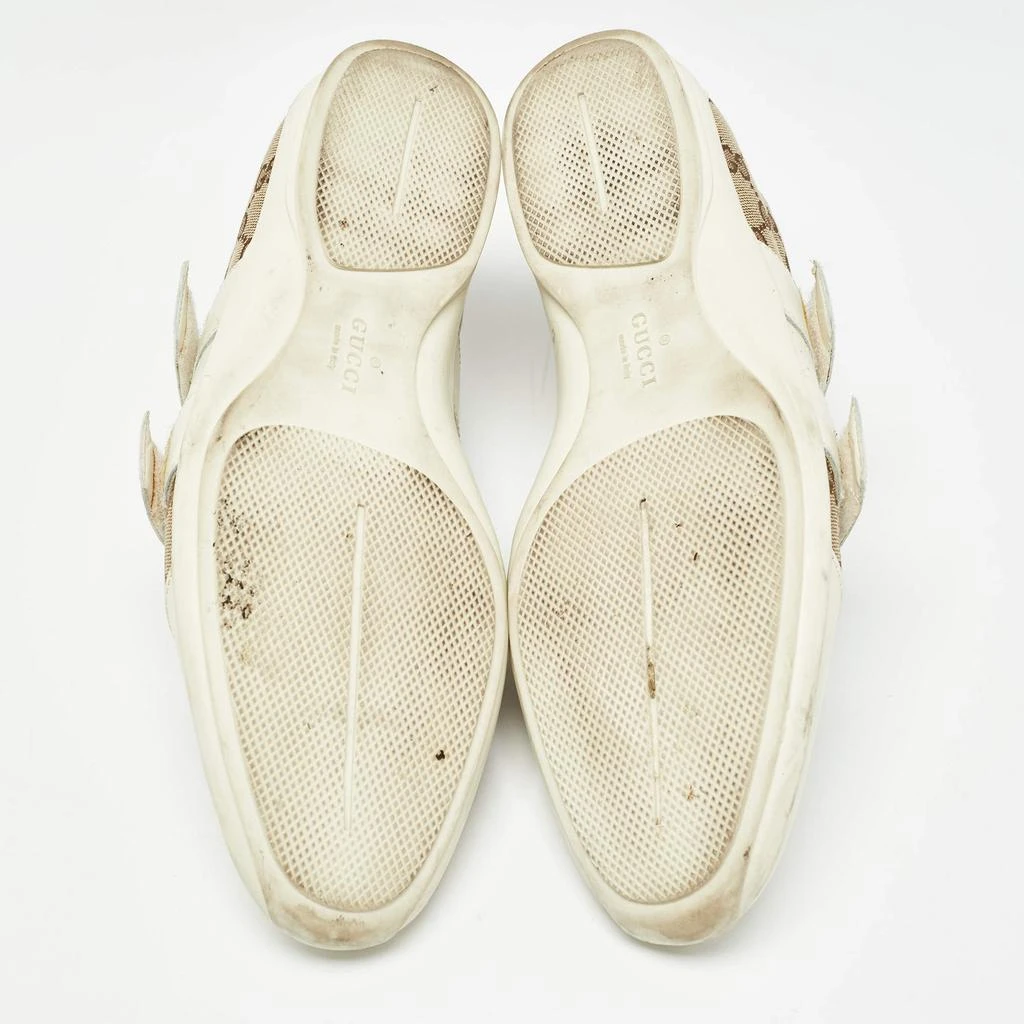 Gucci Gucci White/Beige GG Canvas and Leather Velcro Low Top Sneakers Size 43 6
