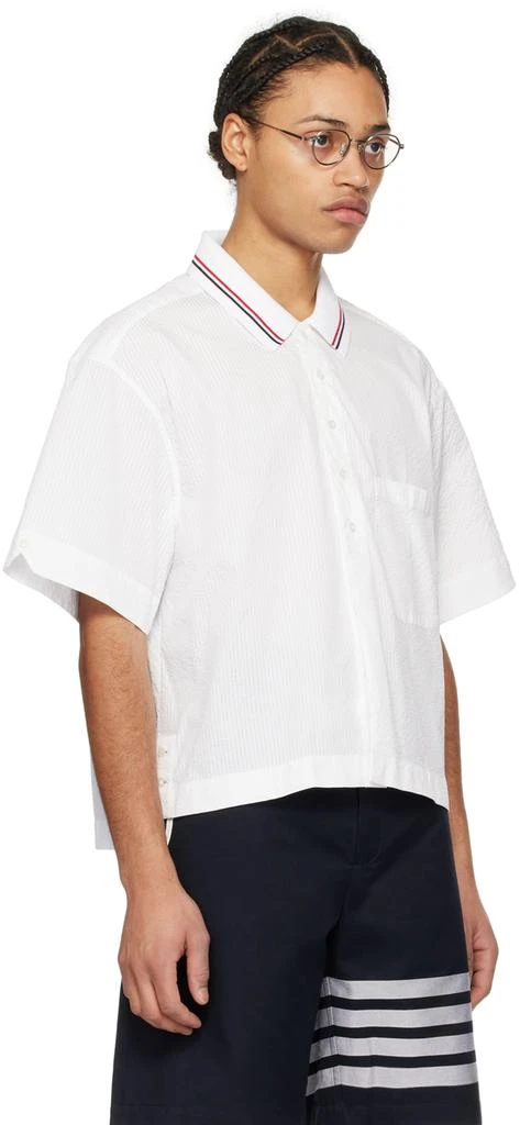 Thom Browne White Button Placket Shirt 4