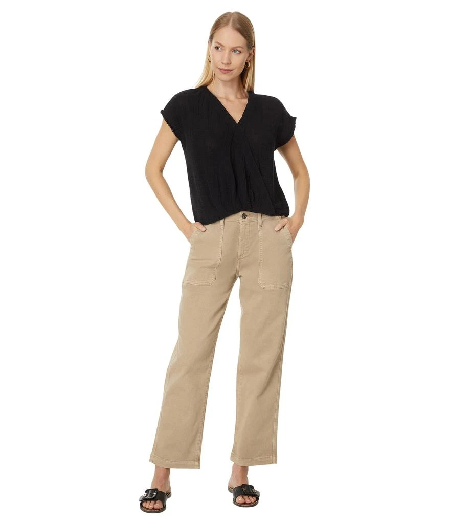 AG Jeans Analeigh High-Rise Straight Crop in Sulfur Desert Taupe 4