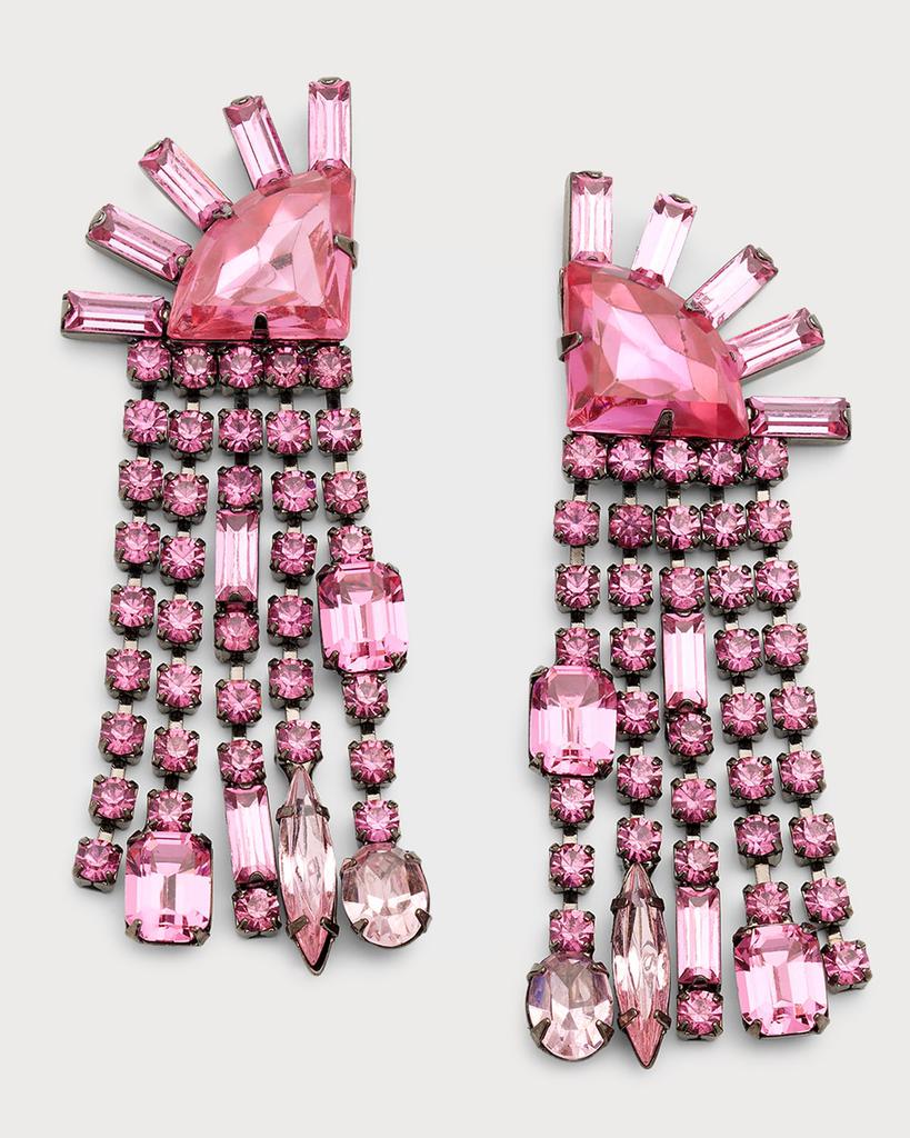 Elizabeth Cole Glora Crystal Fringe Earrings