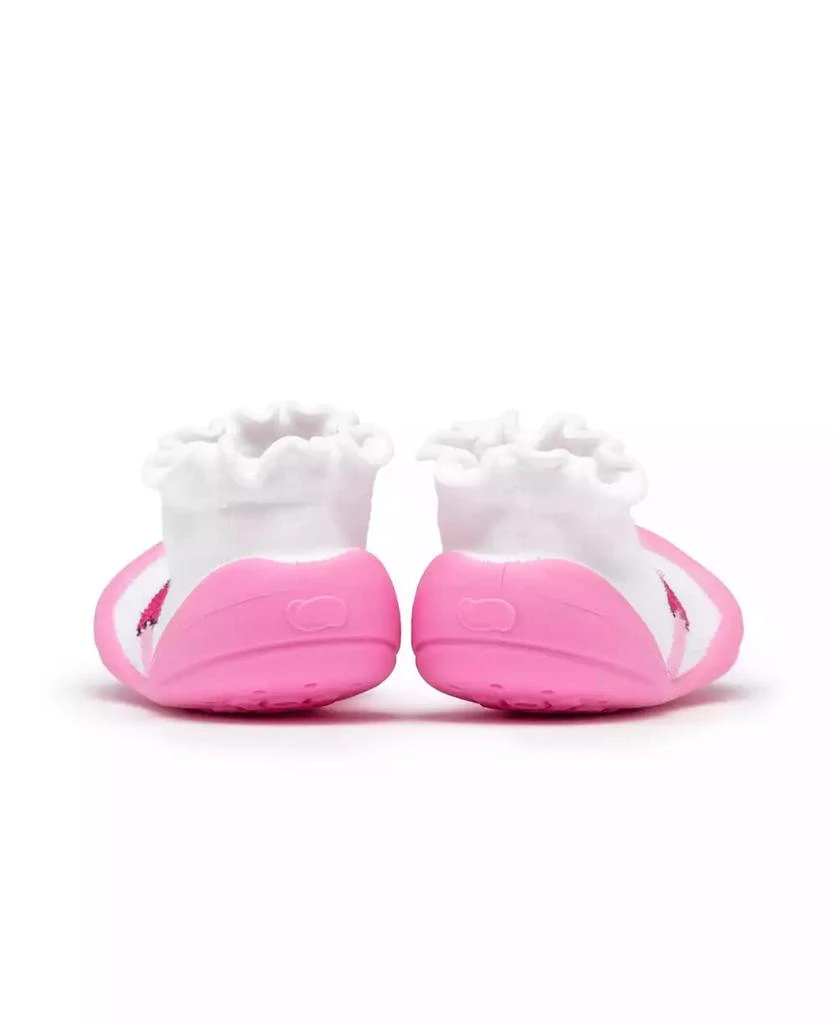 Komuello Infant Girl Breathable Washable Non-Slip Sock Shoes Mary Jane Bow 5