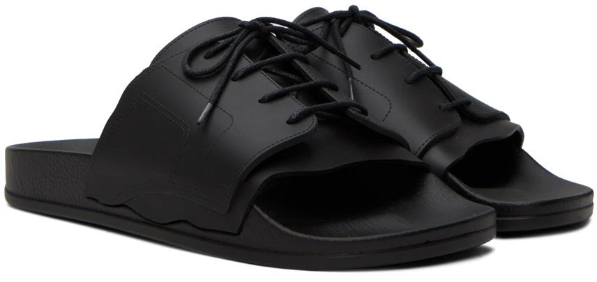 MAISON MARGIELA Black Lace-Up Slides 4