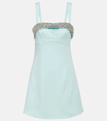 SIMKHAI Lenny embellished crêpe minidress 1