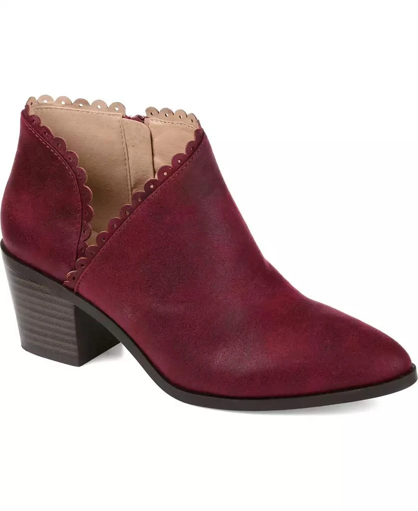 Journee Collection Women's Tessa Scalloped Block Heel Booties 12