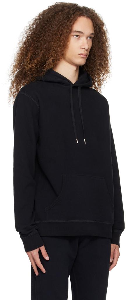 Sunspel Black Drawstring Hoodie