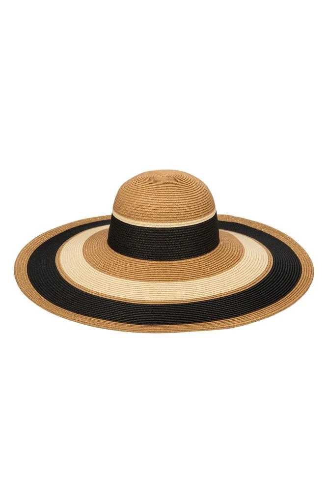 SAN DIEGO HAT Las Palmas Stripe UPF 50+ Floppy Sunhat 1