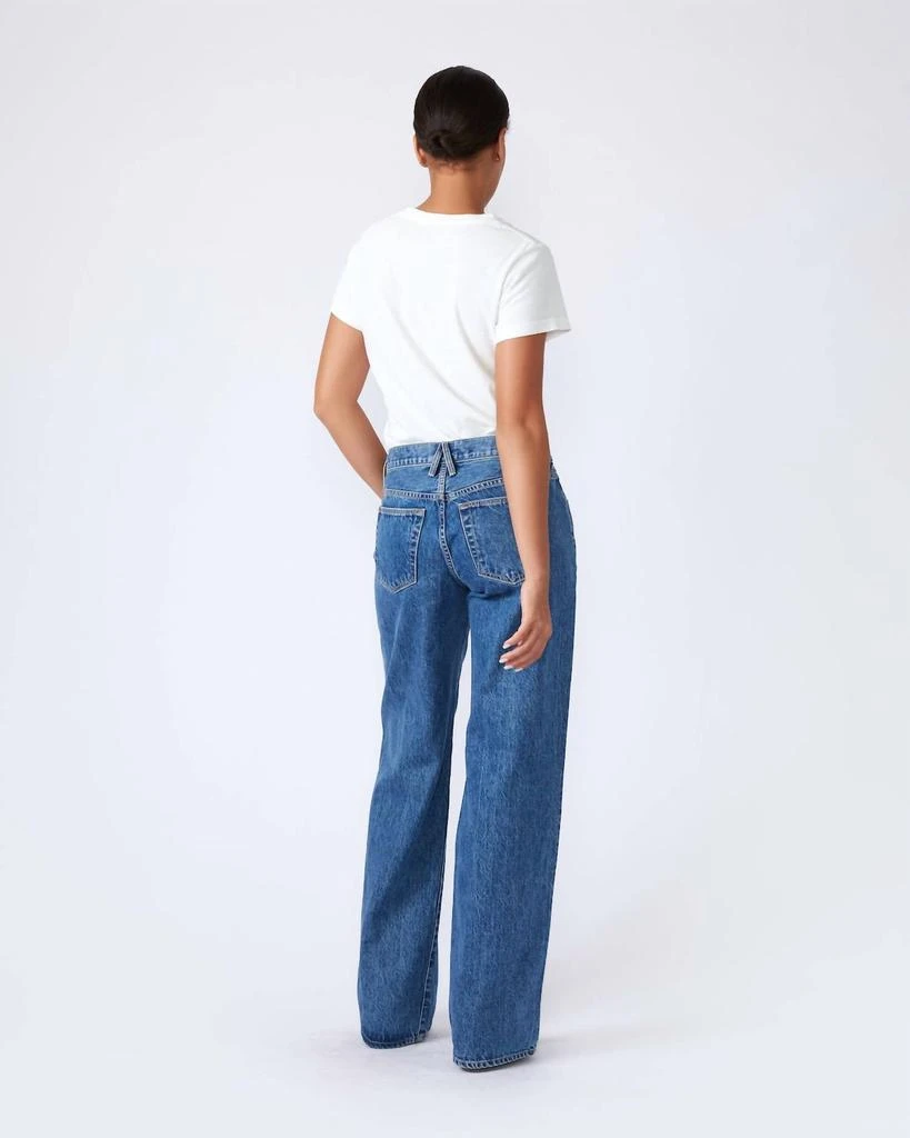 SLVRLAKE Mica Low Rise Wide Leg Jeans In Blue 5
