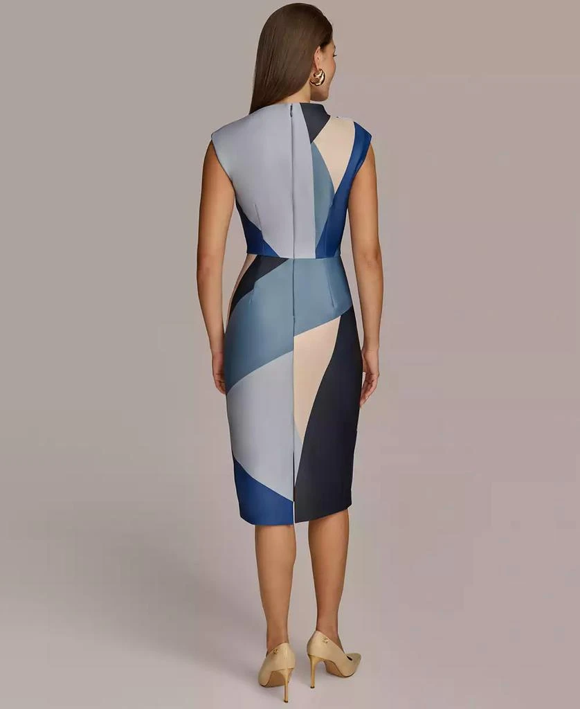 Donna Karan Petite Colorblocked Sheath Dress 4