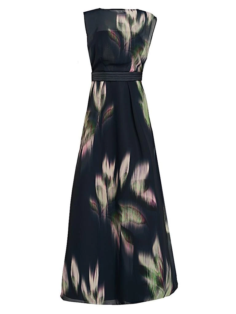 Kay Unger Tess Chiffon Leaf Gown 1