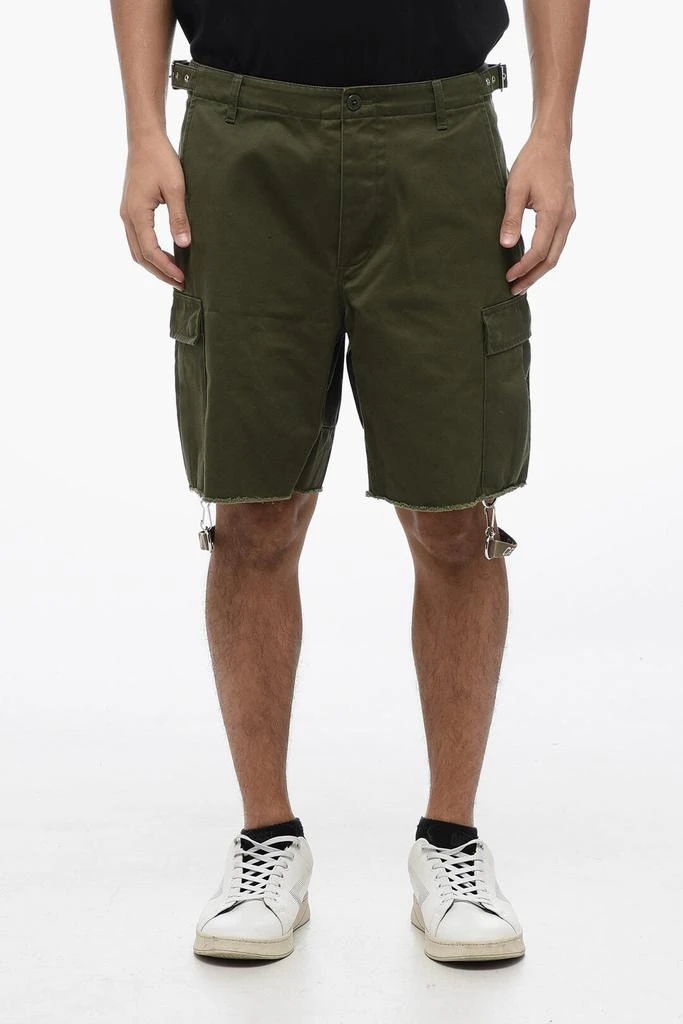 Celine Celine Cotton Cargo Shorts with Leaning Tape Details 1