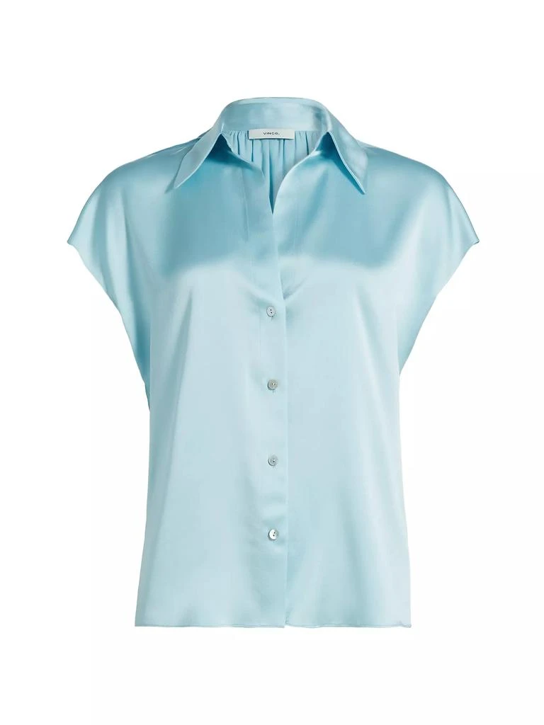 Vince Cap-Sleeve Silk Blouse 1