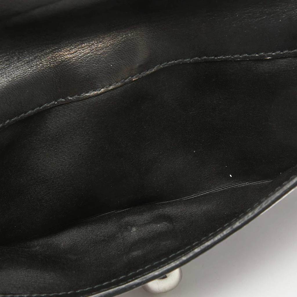 Alexander McQueen Alexander McQueen Silver Glitter and Leather Skull Continental Wallet 4