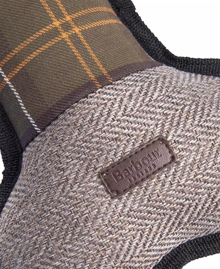 Barbour Stuffed Plaid Squeaker Bone-Shaped Dog Toy 2
