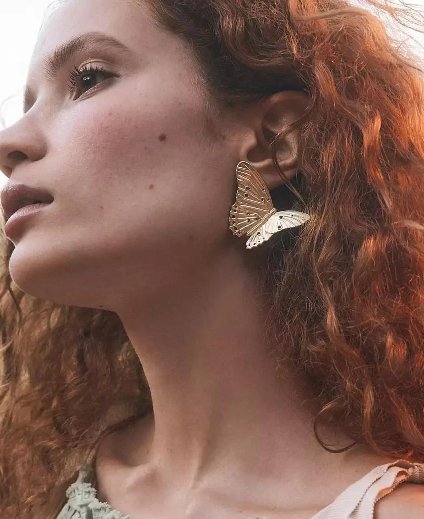 Kendra Scott Cailey 14k Gold Over Brass Butterfly Statement Stud Earrings 2