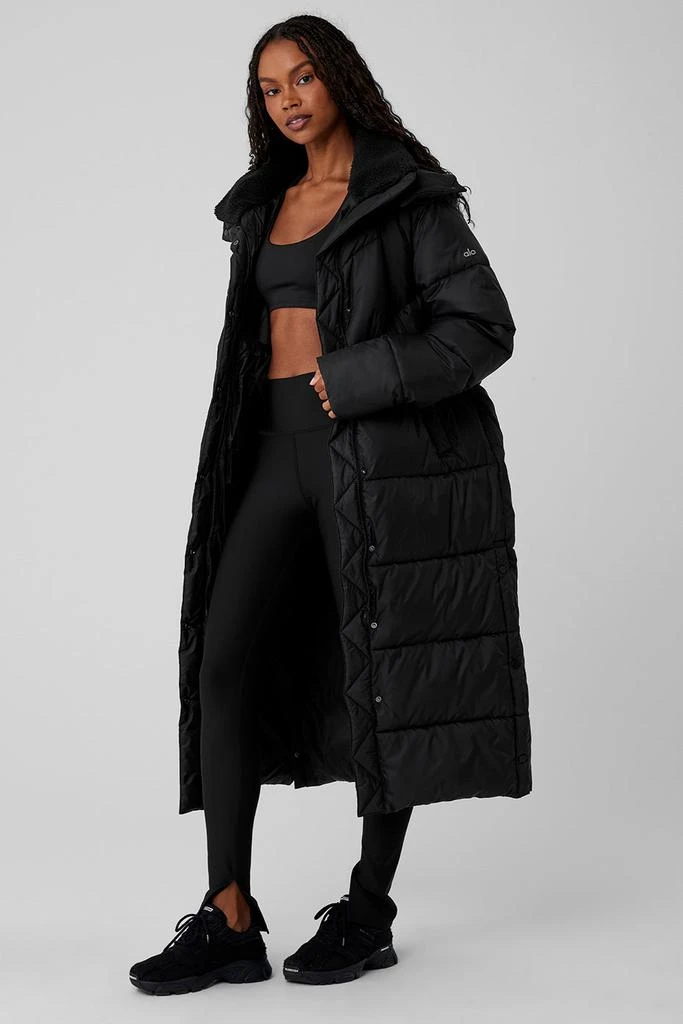 Alo Gold Rush Puffer Trench - Black 2