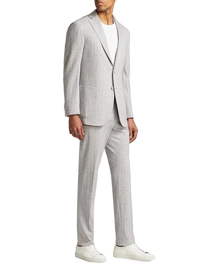 Saks Fifth Avenue COLLECTION Pinstriped Wool-Cotton Suit 4