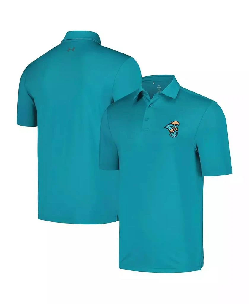Under Armour Men's Teal Coastal Carolina Chanticleers Tee To Green Polo Shirt 1