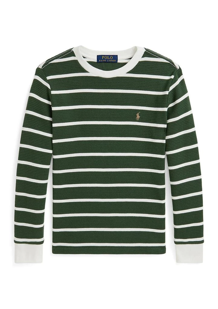 Ralph Lauren Boys 8-20 Striped Waffle Cotton Long-Sleeve T-shirt