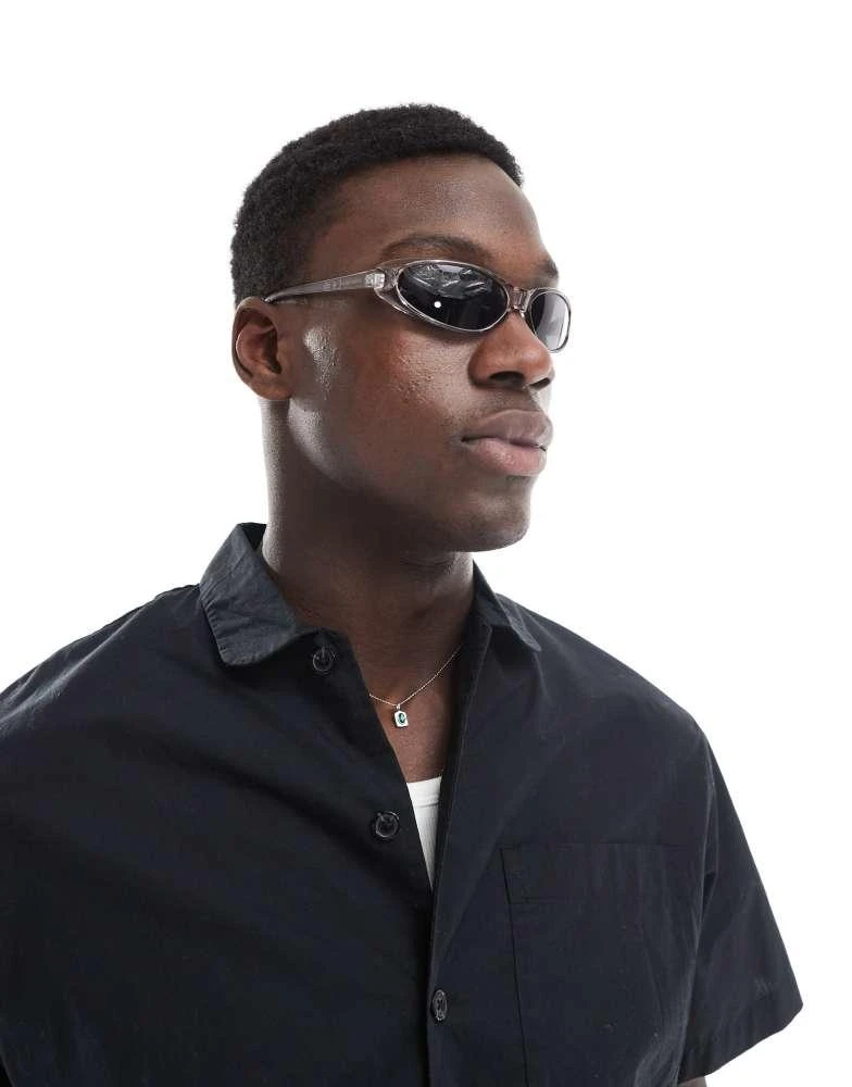 Only & Sons ONLY & SONS racer sunglasses in grey 1