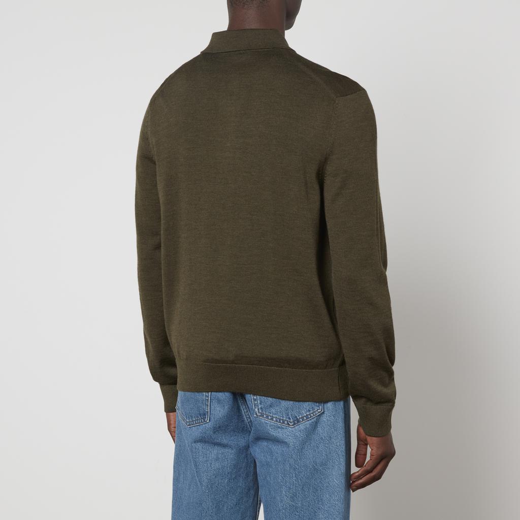 Maison Kitsune Fox Head Wool Polo Jumper