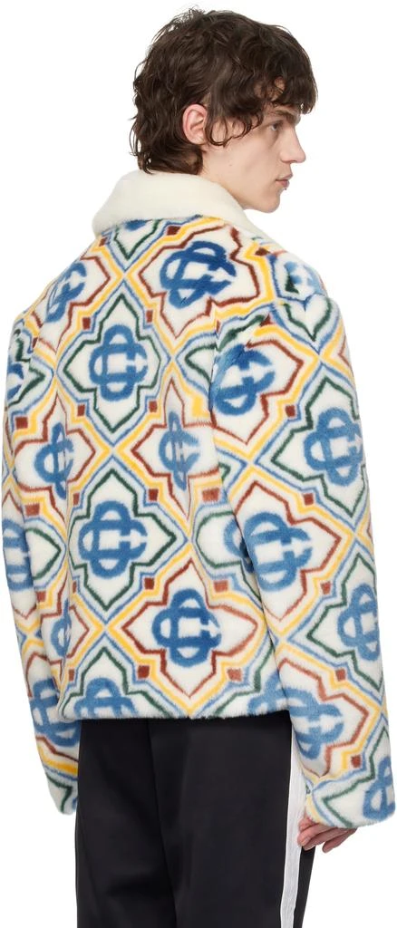 Casablanca Multicolor Jacquard Faux-Fur Jacket 3