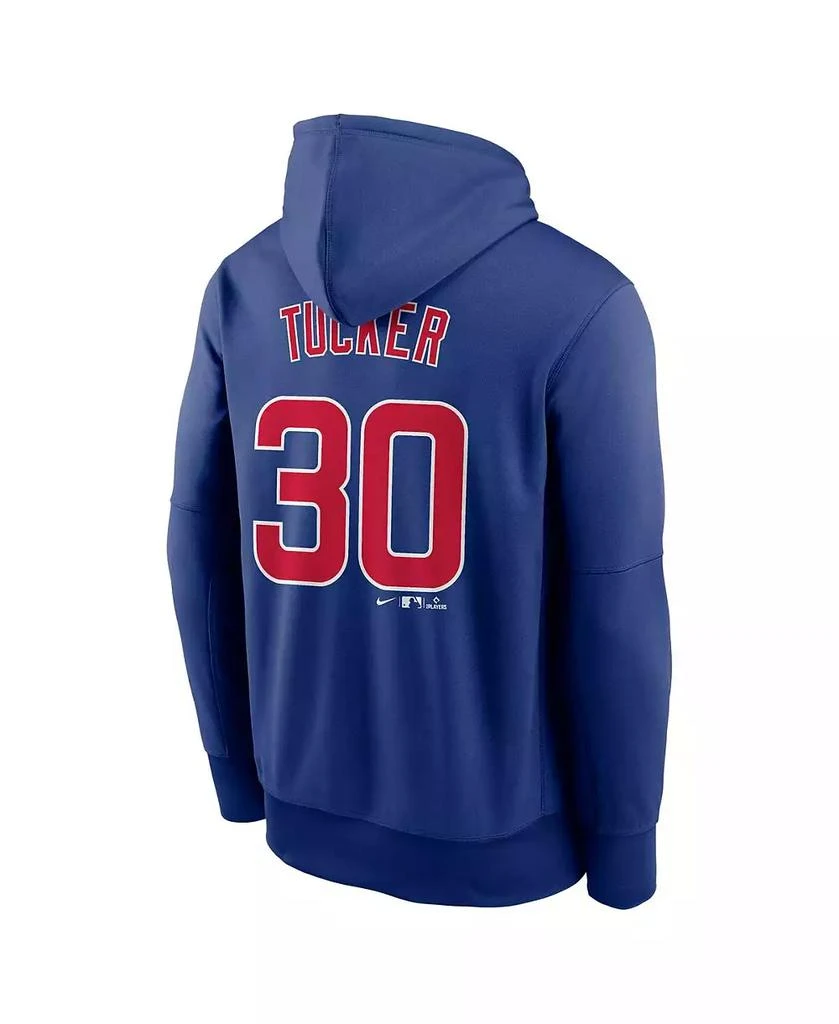 NIKE Men's Kyle Tucker Blue Chicago Cubs Player Name Number Pullover Hoodie 3