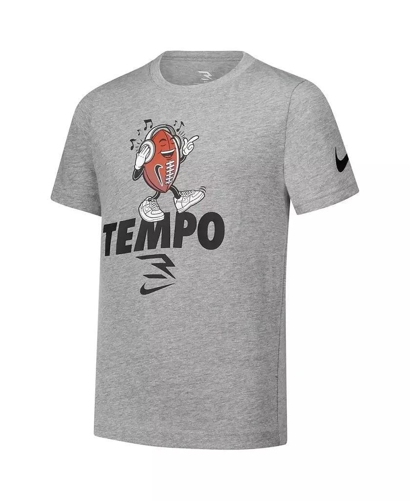 Nike 3BRAND by Russell Wilson Big Boys and Girls Gray Tempo Ballers T-Shirt 5