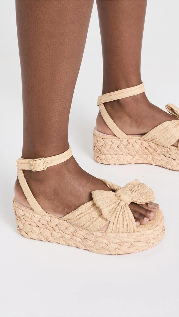 Loeffler Randall Gaby Pleated Bow Bow Braided Espadrilles 3