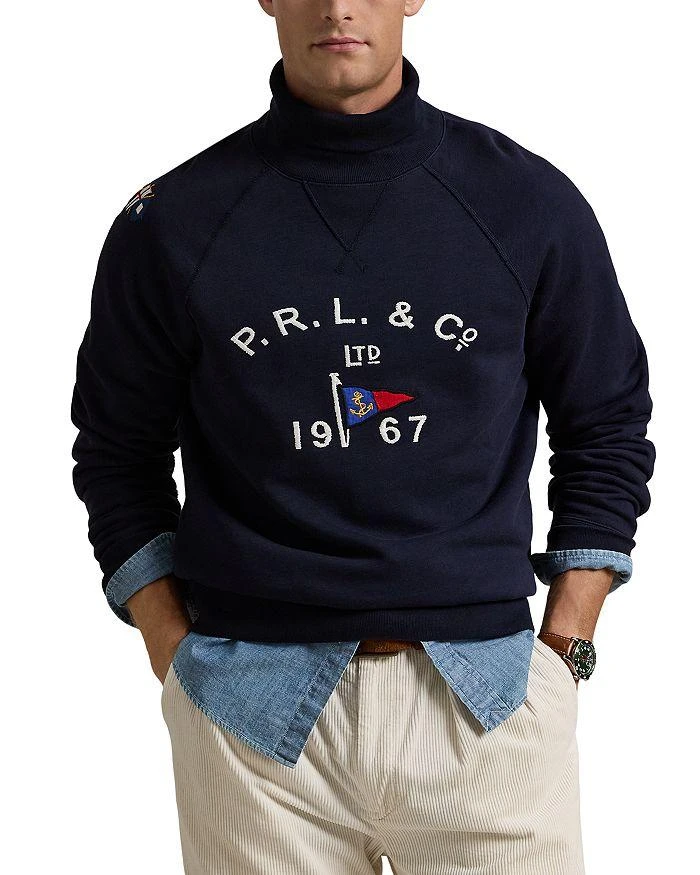 Ralph Lauren Embroidered Fleece Turtleneck Sweatshirt 1